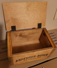 Vintage Anheuser-busch Budweiser 5 1 2  H  9 3 4  W  6  L Wooden Box  fairfield 