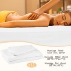  12 Sets Soft Microfiber Massage Table Sheets Set Bulk 3 Piece Set White