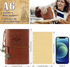 Leather Journal Notebook  Vintage Spiral Notebook Refillable Daily Planner Embos