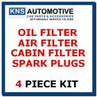Fits Ibiza   Cordoba 1 2 Petrol 02-09 Plugs oil air   Cabin Filter Service Kit 