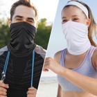 1 2 Pcs Sun Uv Shield Face Mask Neck Gaiter Breathable Cooling Bandana Balaclava