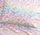 Pottery Barn Kids Retro Heart Organic Sheet Set Pink Multi Full Size