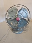 Vintage 1950s Ge Oscillating Desk Fan Light Blue Gray Metal 4 Blade Mcm Exclnt 