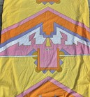 Vtg Peter Max Full Fitted Sheet Mcm 60   s 70   s Psychedelic Abstract Orange Yellow