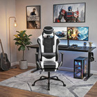   Ergonomic Gaming Chair   White   Reclining Computer Chair With Lumbar Support 