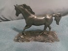 Hudson Usa Pewter Metal Horse stallion Statue Vintage Figurine 4  X 5   vg ex 