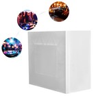 Dj Display Stand Scrim Oxford Cloth Portable Dj Facade Booth Event Cover White