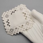 3 Hardanger Doilies Vtg Ivory Cream White Norwegian Embroidery Set Of 4  Read
