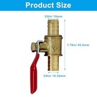 3 8 Inch Brass Mini Shut Off Ball Barb Valve For Water Fuel Hose Gas Line Rv Air