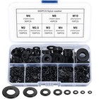 650pc Black Nylon Flat Washer Assortment Kit     M2   m10  5   20mm Round Spacers