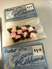 Mixed Lot 12 Satin Ribbon Rose Flower And Bows - Applique Sewing Bow Craft