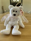 Ty Beanie Babies Halo White Angel Bear Bean Bag Plush Stuffed Animal - 1998 Nwt