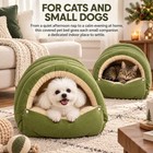 Pet Cave Bed Corduroy Cat Dog Indoor House Nest Soft Cozy Comfortable