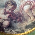 Vintage Cherub Oval Trinket Box Made In Italy Painted Chubby Kitschy Adorable