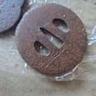 Iron Tsuba 2 Piece Set Vintage Showa Era Rusted Authentic Antique Item