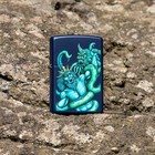 Zippo Navy Matte Sea King Design Windproof Pocket Lighter  239-072560