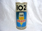 Vintage Steel Beer Can 102 Genuine Draft Beer 16oz Pull Tab