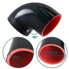 4  Id 90 Degree Silicone Hose Coupler Elbow 4  Leg 4-ply Reinforced Black