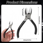 Nylon Jaw Flat Nose Pliers 5 12 Inch Jewelry Making Wire Shaping Tool Black