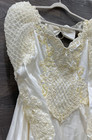 Vintage Salina Off White Honeycomb Long Sleeve Wedding Dress Gown Size 18
