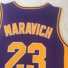 Retro Vintage Men s Pete Maravich Lsu  23 Jersey  Stitched Purple