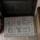 2x3 Washable Entryway Rug Black Vintage Non Slip Door Mat Soft Low Pile Small   