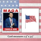 Charlie Kirk Republican Conservative Maga Trump Custom Trading Card With Case