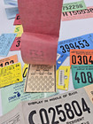 Vtg 1970 s 80 s 90 s  2000 s Michigan Deer Hunting Tags Licenses Used Unused Lot