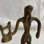 Vintage Statue Bronze  Copper Mix Figure 5 5  Heavy 