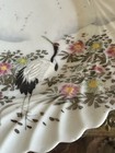 Meiji Era Japanese Cranes Hand Painted Plate 