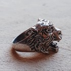 Extremely Rare Ancient Ring Silver Roman Lion Symbol Old Authentic Artifact