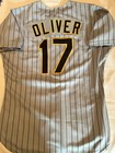Joe Oliver Gameused 1999 Pittsburg Pirates Pin Stripe Road Jersey Wteam  G2u