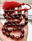 Natural Baltic Amber Islamic Prayer Rosary Cherry 44g  33 Beads Misbaha Tesbih