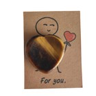 Heart Worry Stone     Natural Healing Crystal Thumb Stone For Stress Relief 