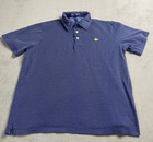 Masters Clubhouse Collection Polo Mens Large Blue Augusta National Golf Course