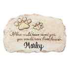 Dog Cat Personalized Paw Print Memorial Stone Pet Garden Cemetery Grave Marker H