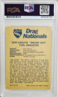 1972 Fleer Ahra  2 Don Garlits Signed Drag Racing Card Autograph Psa dna Nhra