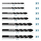 10-piece Masonry Drill Bit Set - Tungsten Steel Alloy Tips