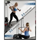 Dual Pulley Wall Mounted Cable Machine 19-levels Adjustable 400lbs Home Trainer