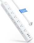 12 Outlets Surge Protector Power Strip 2 Usb A usb C 15 25ft Flat Extension Cord