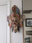 Antique Wood Carved Mask 12  X 16 
