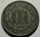 1881 Three Cent Nickel     Circulated      Original Surfaces     Exact Coin