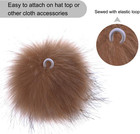 24 Pieces Faux Fox Fur Pom Pom Balls Diy Fluffy With Elastic Loop