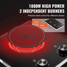 12   Built-in Electric Ceramic Cooktop Glass Stove 2 Burners Touch Control 110v