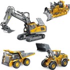 2 4g 9 11ch Rc Excavator Bulldozer Construction Toys Remote Control Crawler