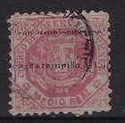 Venezuela  1875  Scott 45  Rare Private Perforated postmark Caracas  Ebv921