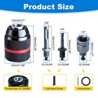 1 2 -20 Keyless Drill Chuck Adapter 3-in-1 For Impact Driver