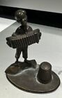 Heirloom Editions Bronze  Boy   Girl Set Thimble Holders Very Rare  
