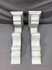 Antique Vtg Pair Shabby Blue 8x16 Wood Corbel Porch Brackets Chic Old 1136-25b