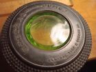 Vintage General Tire Rubber Jumbo Advertising Ashtray Green Glass